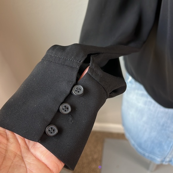 Classy matte black blouse - Picture 3 of 7